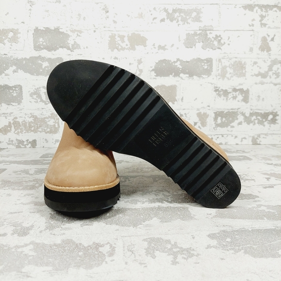 NEW Eileen Fisher Caddy Tan Leather Pull-On Wedge Chelsea Booties B613 - Picture 8 of 11